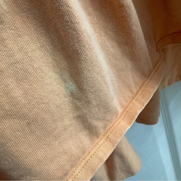 Free People Dress Mini Oversized Beach Orange Ruffle Dainty Summer Size Medium - Picture 5 of 7